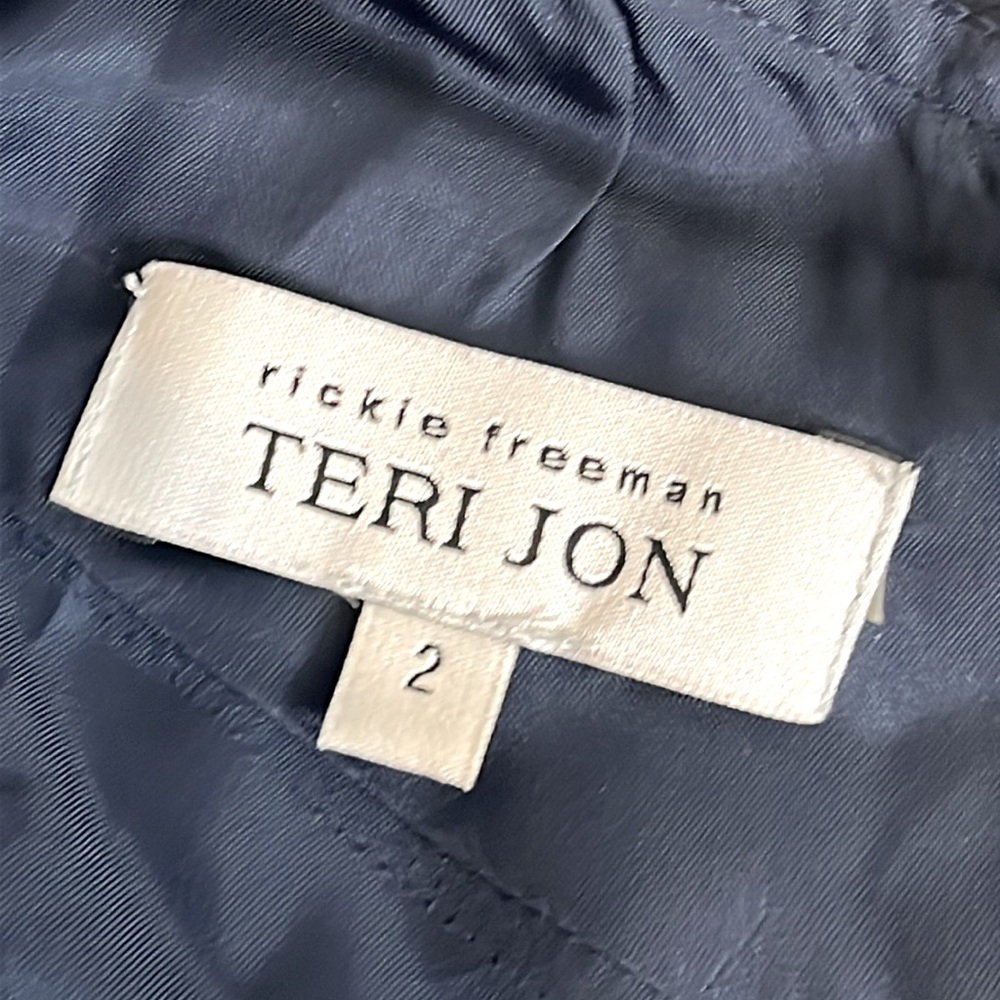 Rickie Freeman TERI JON Royal Blue Off Shoulder Gown 2 - Picture 8 of 14